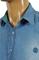 Mens Designer Clothes | ROBERTO CAVALLI Men’s Button Front Blue Denim Casual Shirt #315 View 6